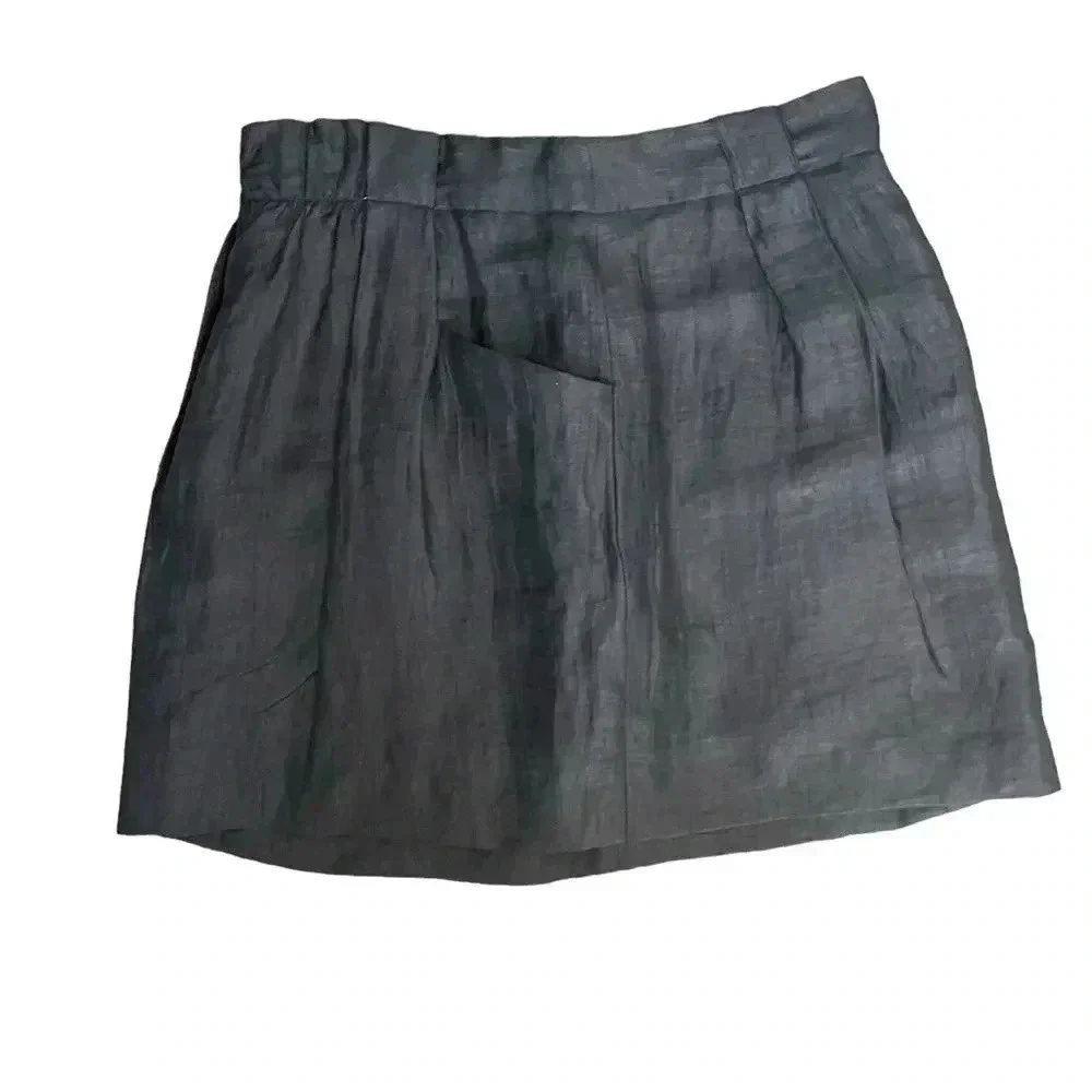 J.Crew Black Linen-Blend Mini Skirt Women’s Size 2